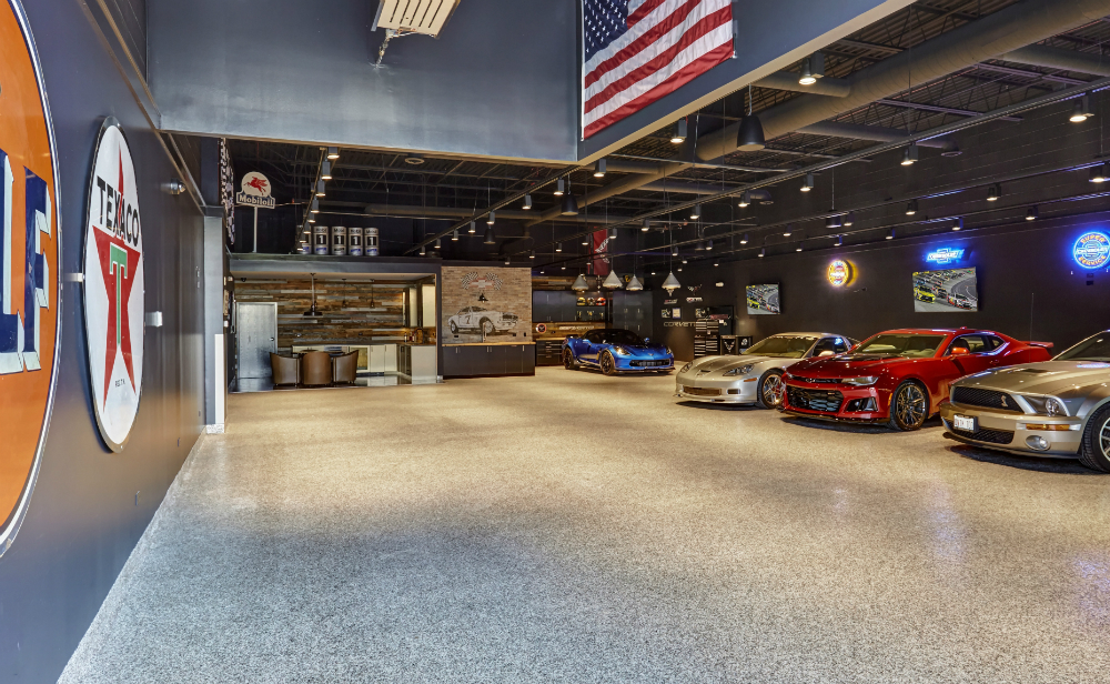 Garage Mica Chip Floor Redux Interior Design