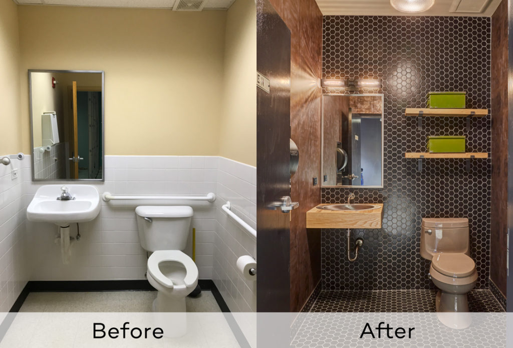 Man Cave Garage Bathroom Before And After Redux Interior Design